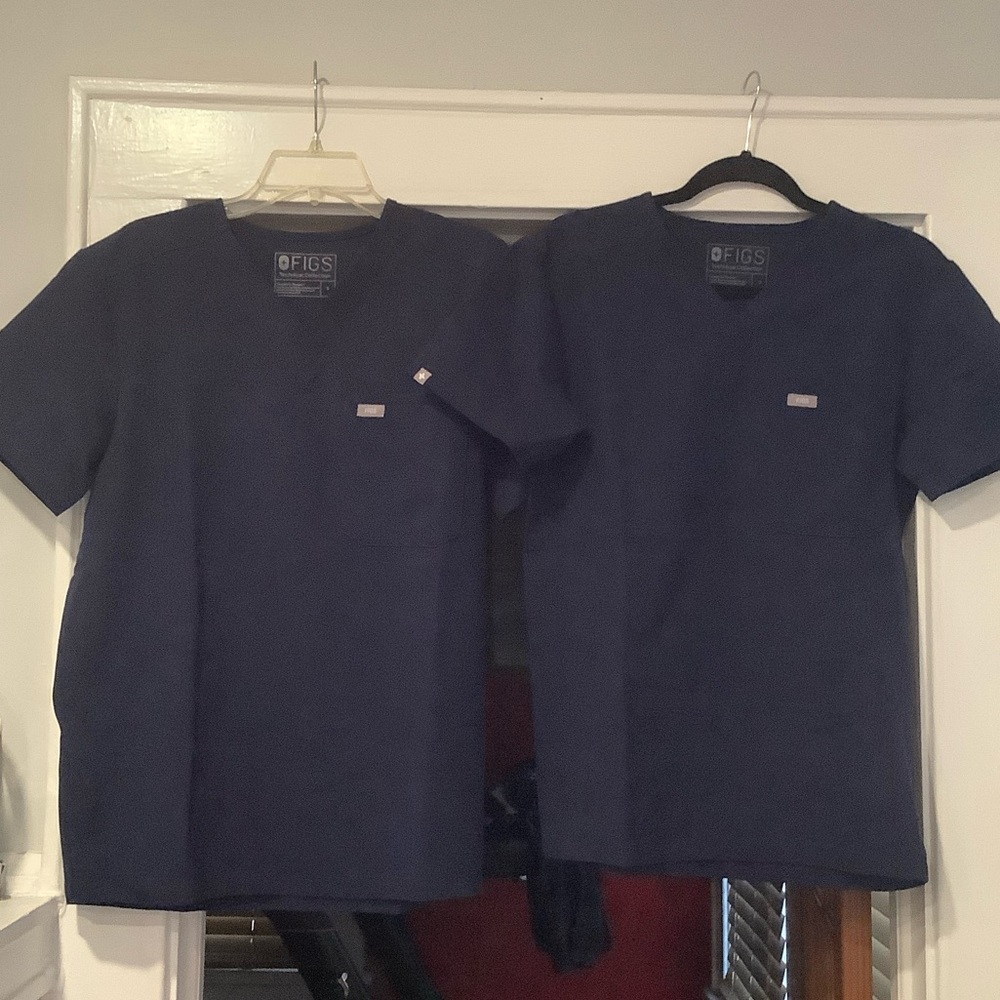 Figs Men's Deep Blue Short Sleeve Tee